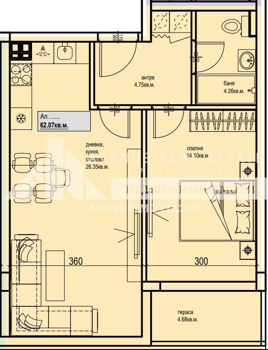 Til salgs  1 soverom Plovdiv , Karsjijaka , 73 kvm | 88336638 - bilde [2]