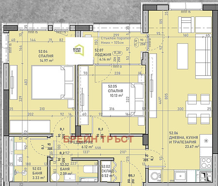 Продаја  2 спаваће собе Софија , Подујане , 97 м2 | 95197914 - слика [3]