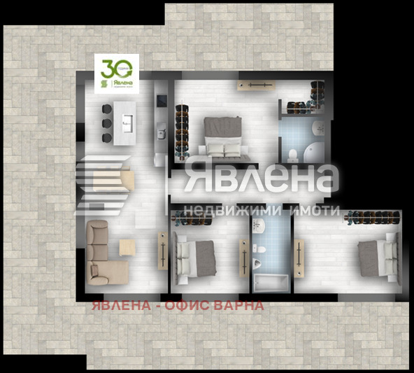 Till salu  3 sovrum Varna , k.k. Sv.Sv. Konstantin i Elena , 156 kvm | 33893157 - bild [4]