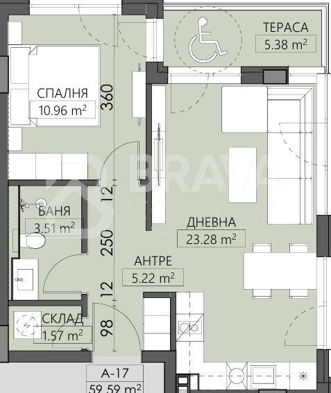 De vânzare  1 dormitor Plovdiv , Mladejci Hâlm , 71 mp | 43564419 - imagine [2]