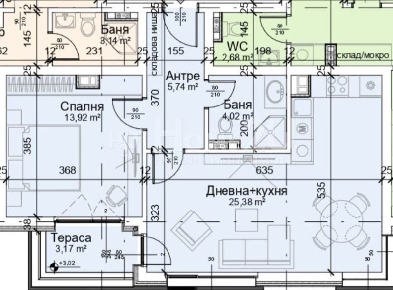 Продава 2-СТАЕН, гр. София, Симеоново, снимка 2 - Апартаменти - 52663371