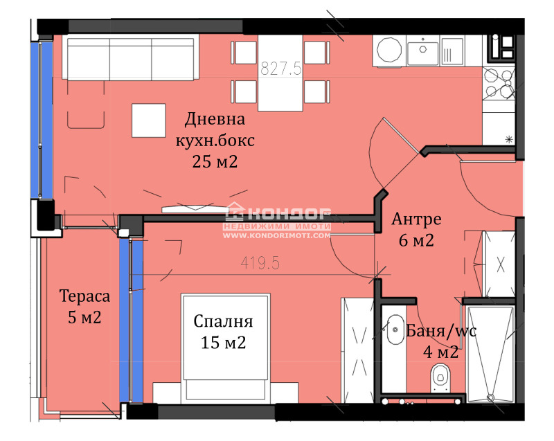 Myytävänä  1 makuuhuone Plovdiv , Karšijaka , 69 neliömetriä | 86166549 - kuva [5]