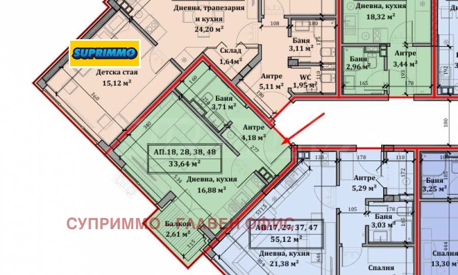 Продава 1-СТАЕН, гр. София, Обеля 1, снимка 2 - Апартаменти - 56226036