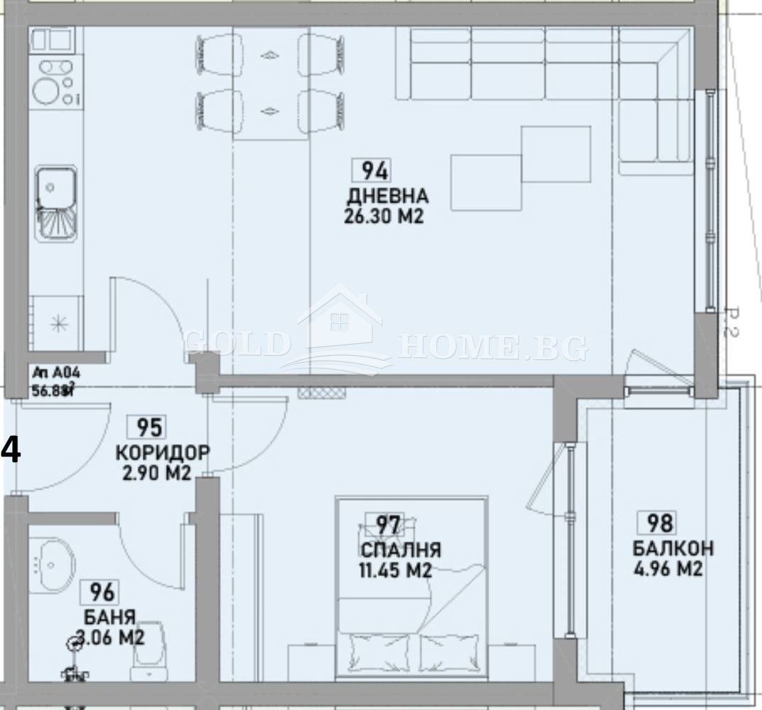 Продава 2-СТАЕН, гр. Пловдив, Южен, снимка 2 - Апартаменти - 56085425