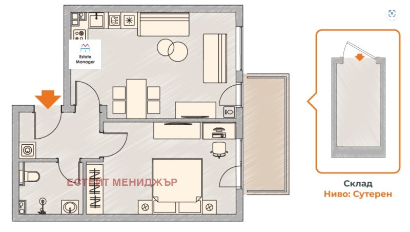 Продава 2-СТАЕН, гр. София, Малинова долина, снимка 7 - Aпартаменти - 47505737