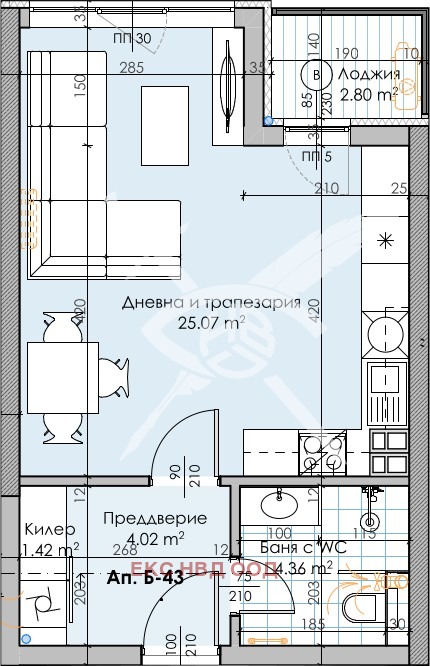 À venda  Estúdio Plovdiv , Karchiiaka , 53 m² | 77247691