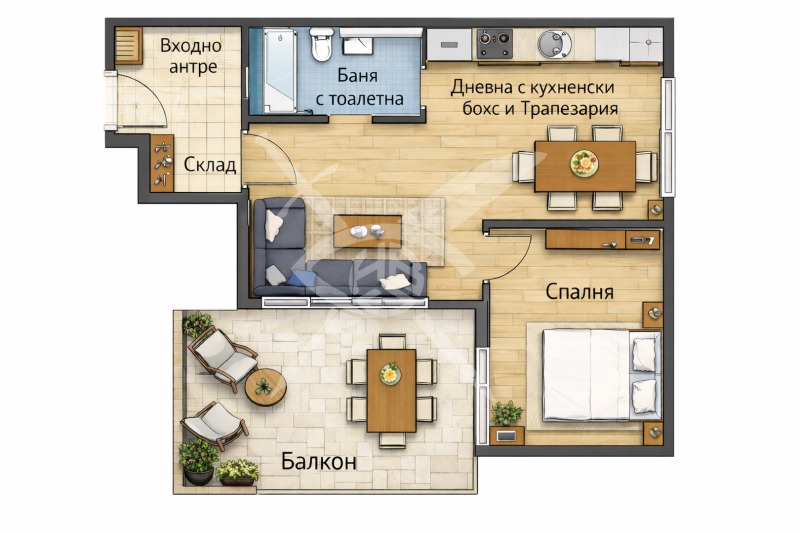 Продава 2-СТАЕН, гр. София, Обеля 1