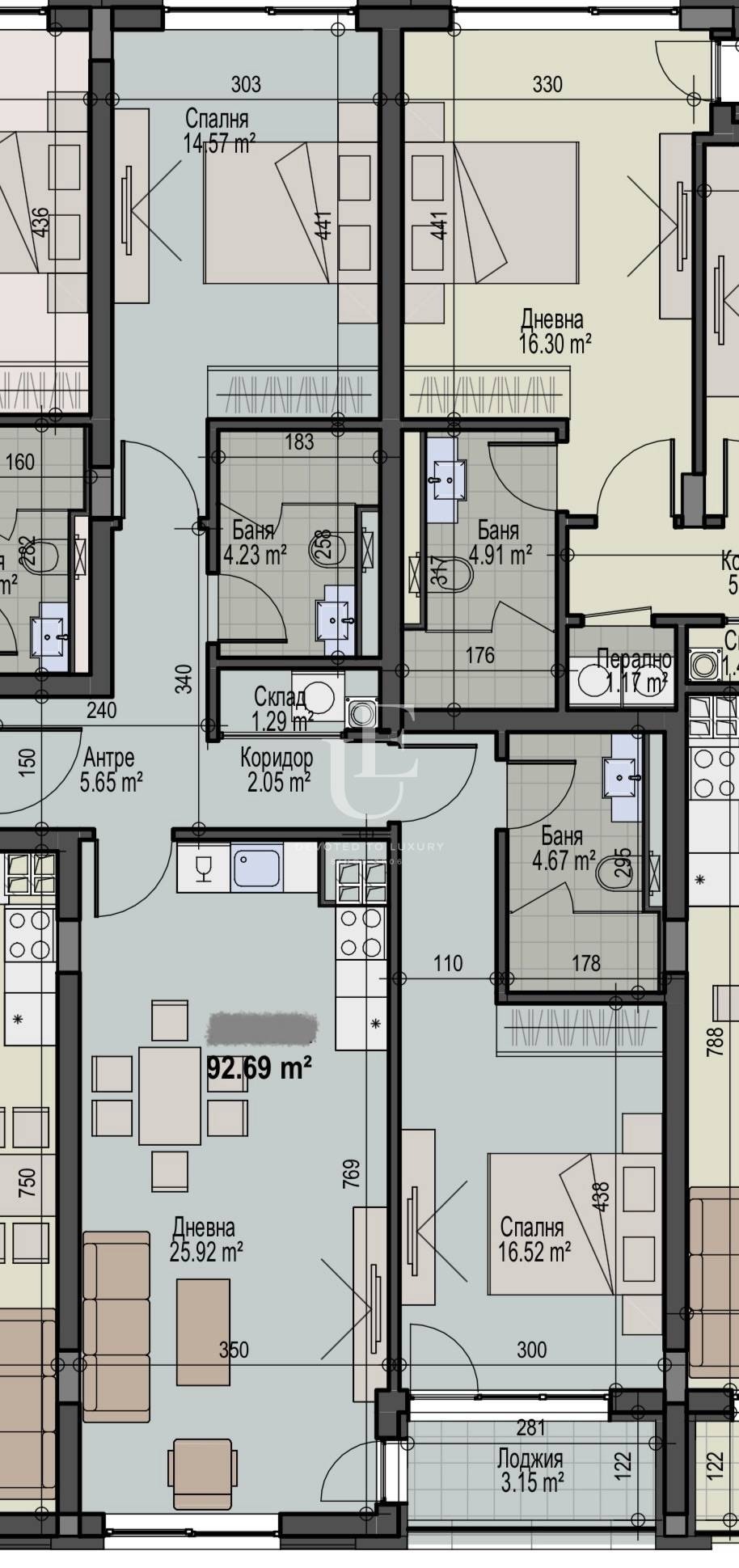 Продава 3-СТАЕН, гр. София, Манастирски ливади, снимка 2 - Апартаменти - 53810779