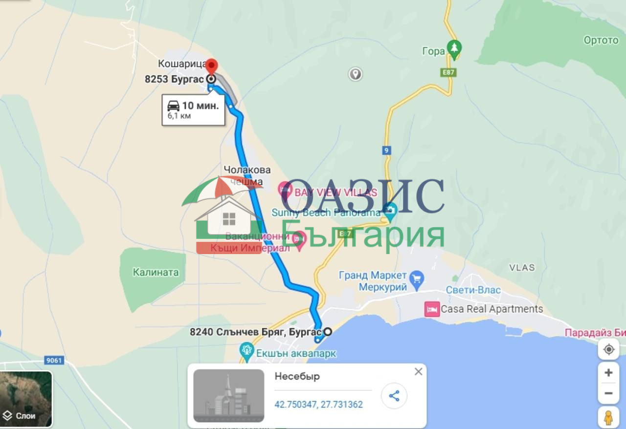 Продава ПАРЦЕЛ, с. Кошарица, област Бургас, снимка 5 - Парцели - 40421224