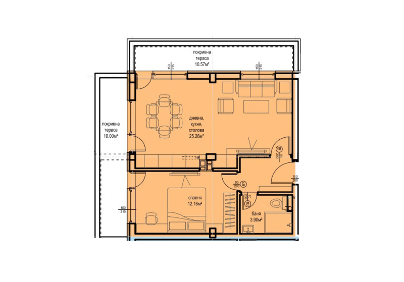 À venda  1 quarto Plovdiv , Hristo Smirnenski , 64 m² | 25673853 - imagem [2]