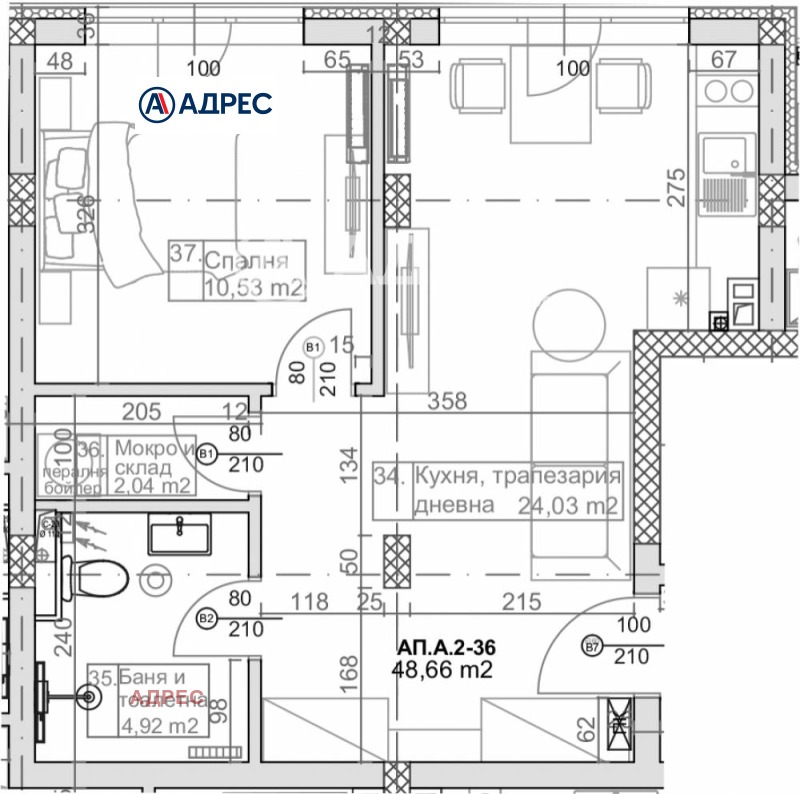 Продава  2-стаен град Варна , к.к. Слънчев ден , 59 кв.м | 35797206 - изображение [2]