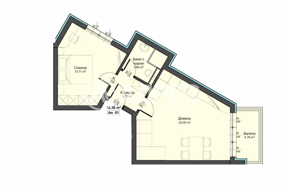 Продава 2-СТАЕН, гр. Варна, Аспарухово, снимка 2 - Апартаменти - 54462393