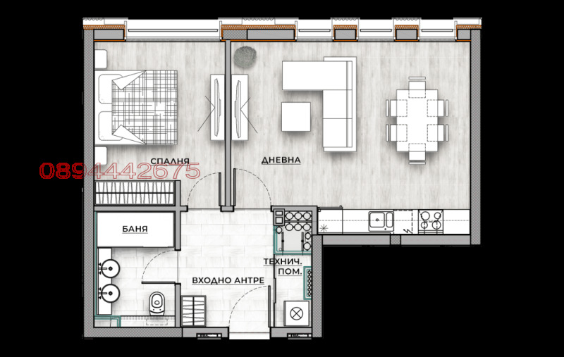 Продава 2-СТАЕН, гр. София, Кръстова вада, снимка 12 - Aпартаменти - 48597881