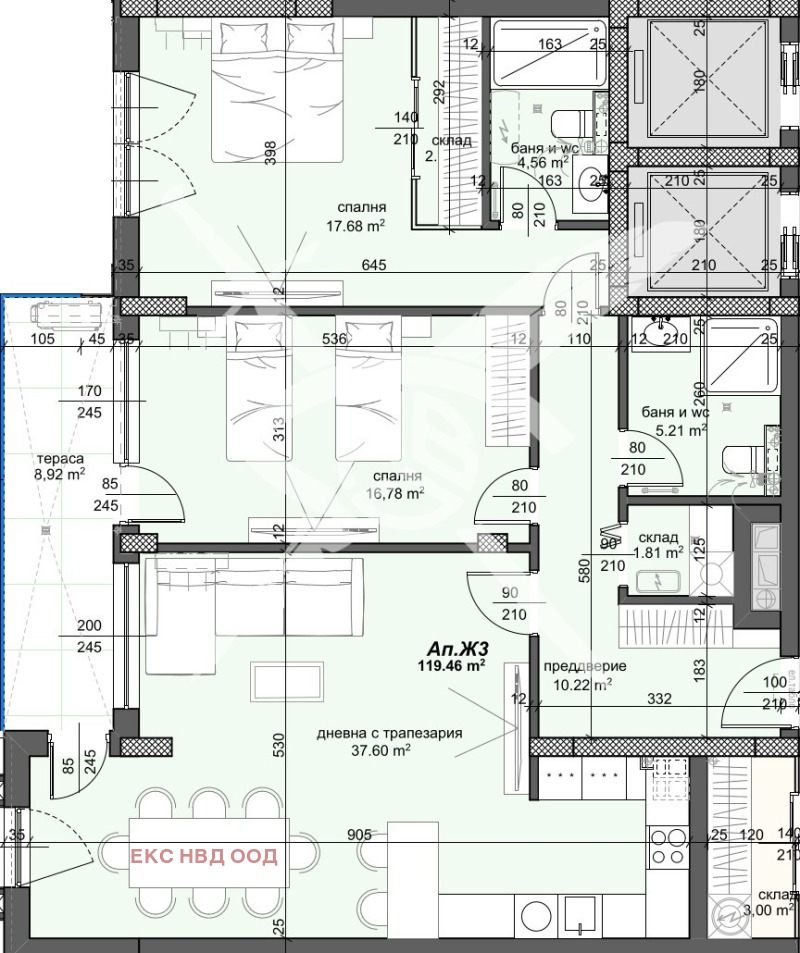 Zu verkaufen  2 Schlafzimmer Plowdiw , Trakija , 141 qm | 55144876