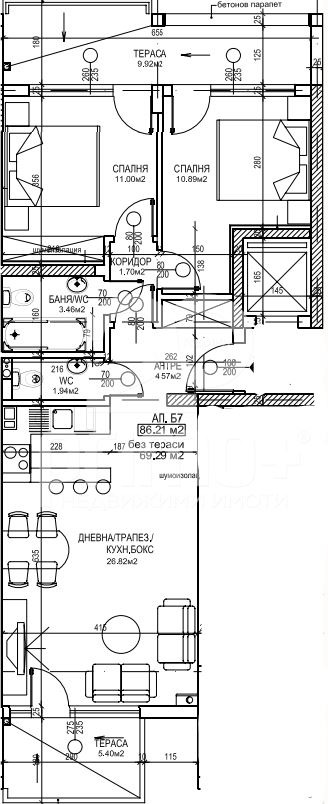 In vendita  2 camere da letto Sofia , Dragalevtsi , 98 mq | 46091993 - Immagine [3]