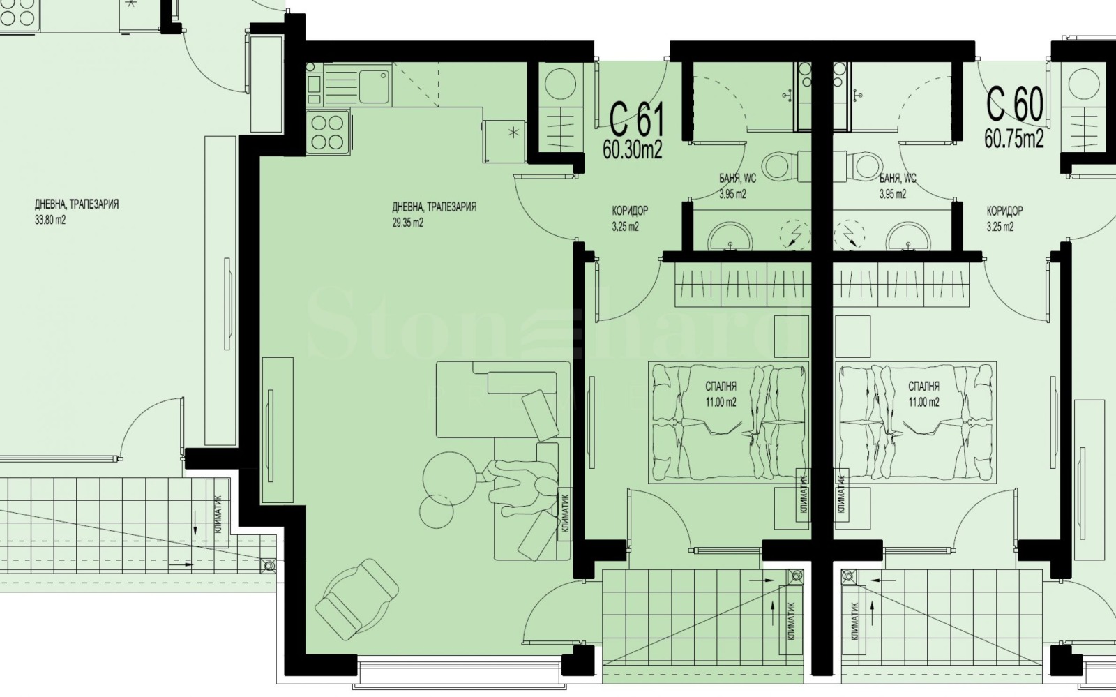 Продава 2-СТАЕН, гр. Пловдив, Христо Смирненски, снимка 2 - Апартаменти - 54376567