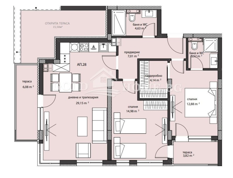 Продава 3-СТАЕН, гр. Пловдив, Христо Смирненски, снимка 4 - Aпартаменти - 46915894