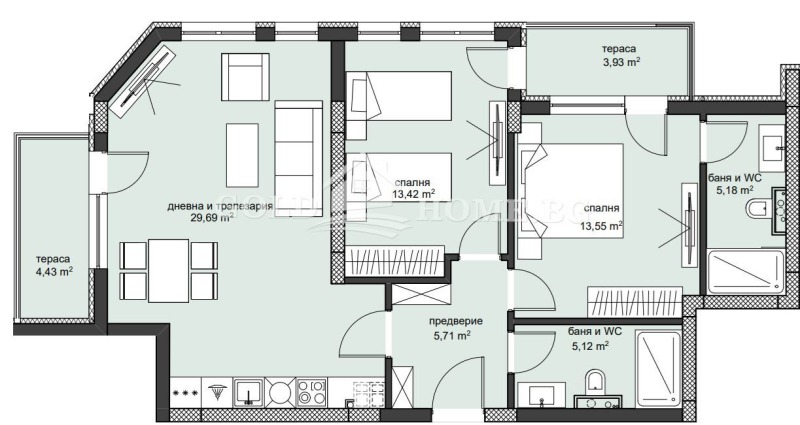 Продава 3-СТАЕН, гр. Пловдив, Христо Смирненски, снимка 5 - Aпартаменти - 46915894