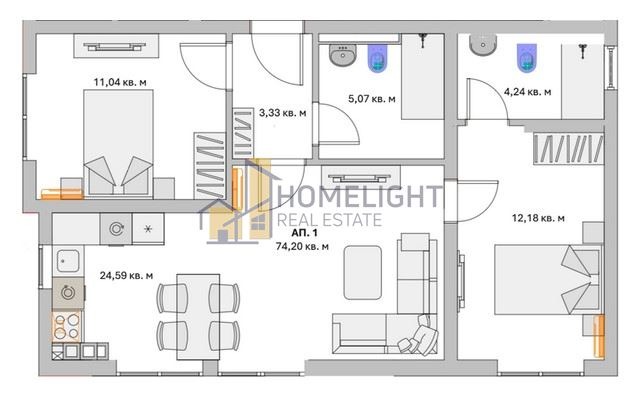En venta  2 dormitorios Sofia , Malinova dolina , 143 metros cuadrados | 22304629 - imagen [5]