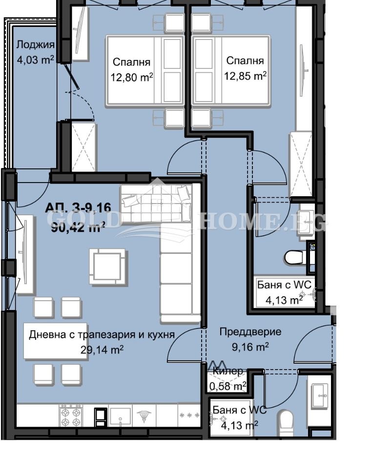 Till salu  2 sovrum Plovdiv , Hristo Smirnenski , 114 kvm | 32789636 - bild [2]