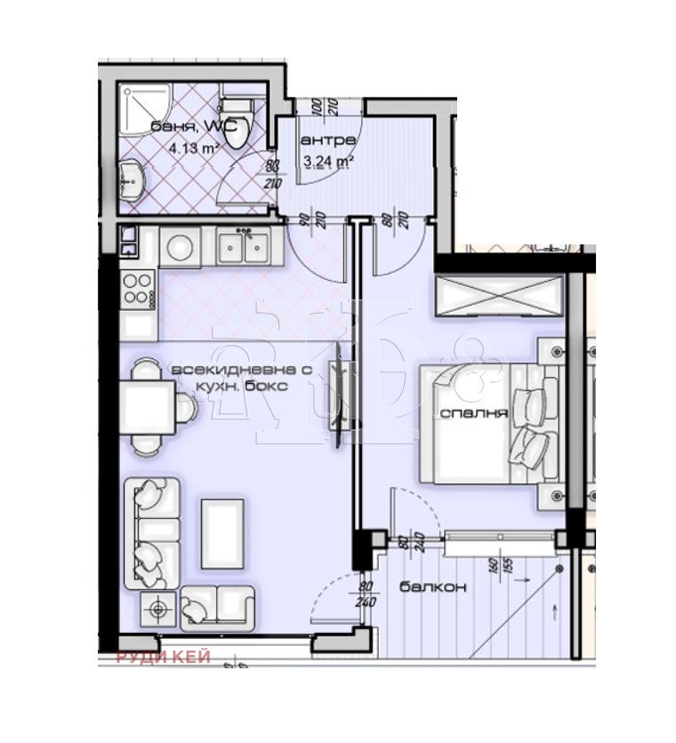 Продаја  1 спаваћа соба Варна , Кајсиева градина , 64 м2 | 46860073