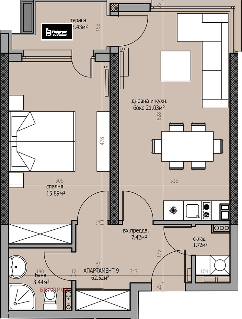 Продава 2-СТАЕН, гр. София, Студентски град, снимка 2 - Апартаменти - 53236590