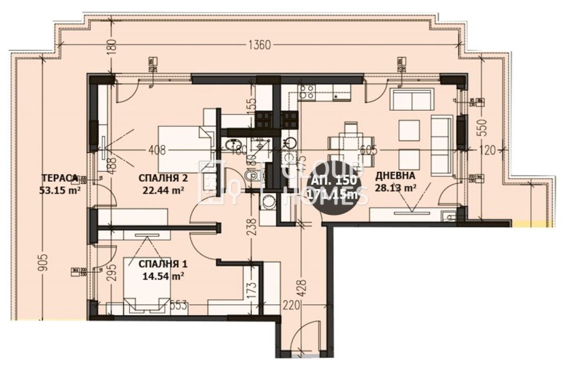 Продава 3-СТАЕН, гр. София, Малинова долина, снимка 4 - Апартаменти - 52553018
