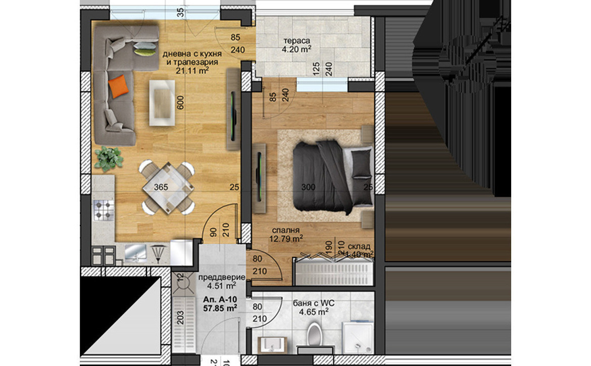 Продава 2-СТАЕН, гр. Пловдив, Христо Смирненски, снимка 3 - Апартаменти - 55621911