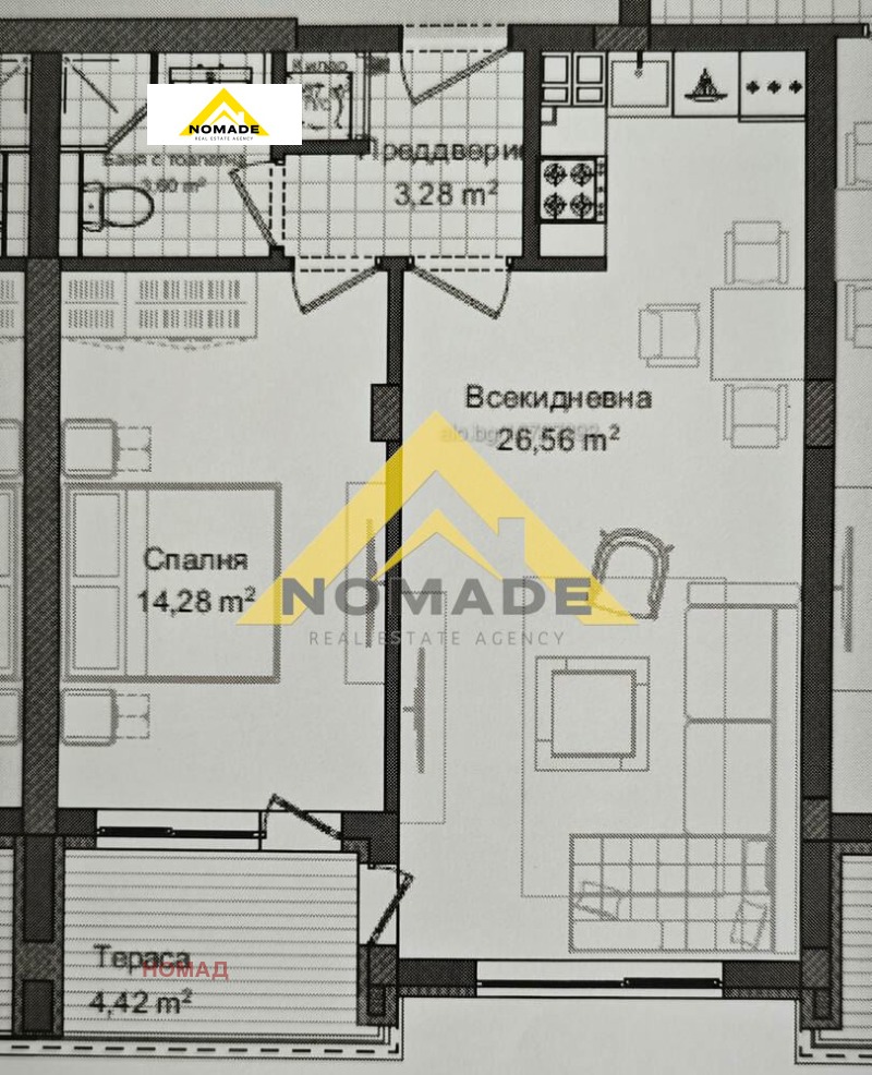Продава 2-СТАЕН, гр. Пловдив, Гагарин, снимка 5 - Апартаменти - 52838562