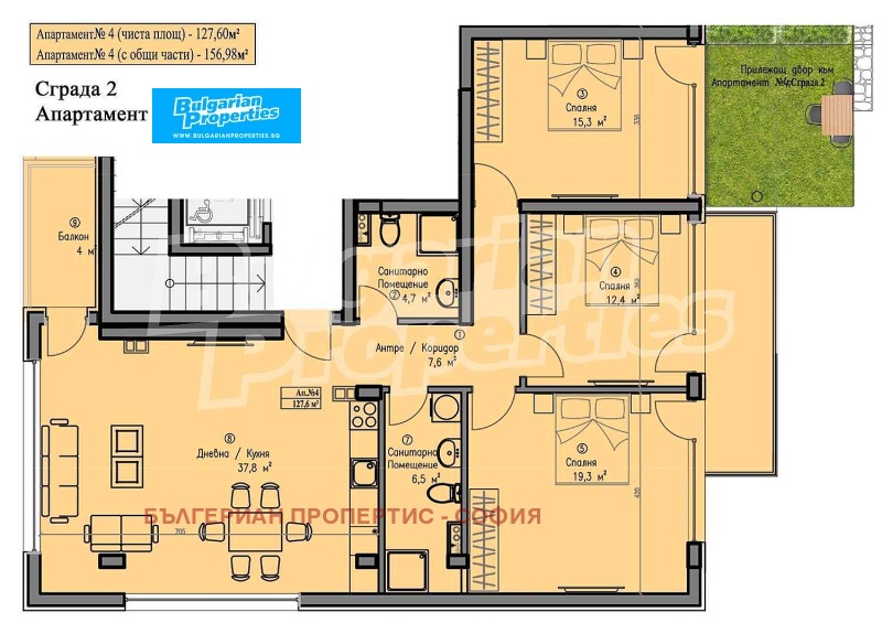 Zu verkaufen  3 Schlafzimmer Sofia , w.z.Bojana , 156 qm | 63331787 - Bild [5]