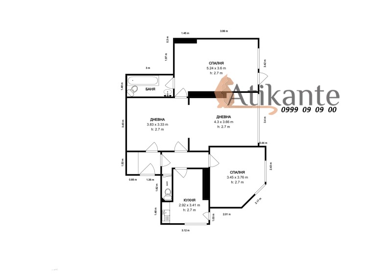 Te koop  3 slaapkamers Sofia , Tsentar , 110 m² | 93276993 - afbeelding [17]