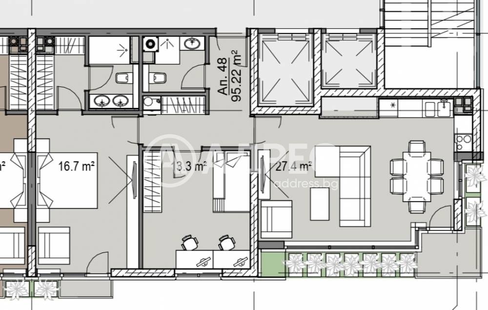 Продава 3-СТАЕН, гр. София, Кръстова вада, снимка 2 - Апартаменти - 54110916