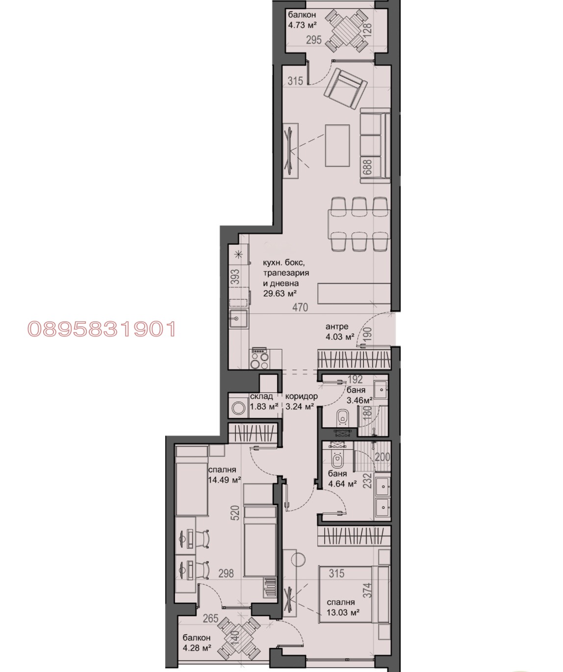 Продава 3-СТАЕН, гр. София, Малинова долина, снимка 2 - Апартаменти - 56340476