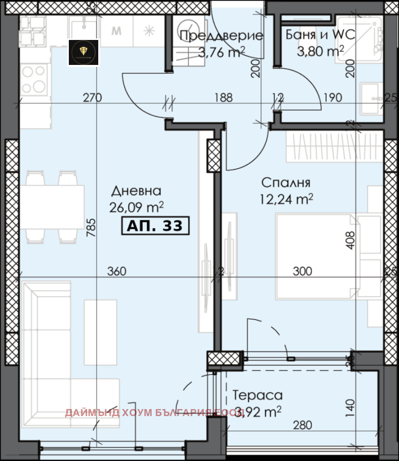 À venda  1 quarto Plovdiv , Trakiia , 70 m² | 46703403 - imagem [2]