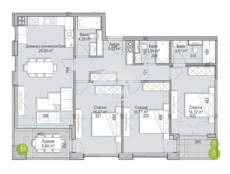Продава 4-СТАЕН, гр. София, Кръстова вада, снимка 5 - Апартаменти - 53857771