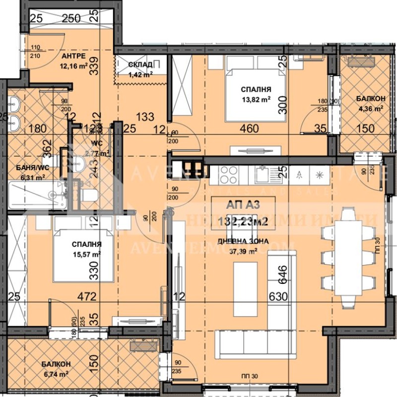 En venta  2 dormitorios Plovdiv , Ostromila , 132 metros cuadrados | 79885475 - imagen [2]