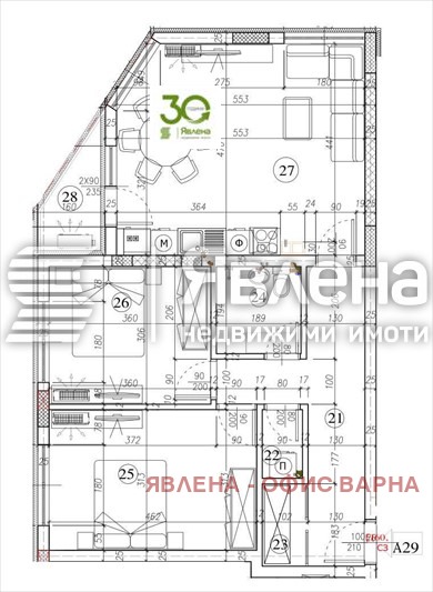 In vendita  2 camere da letto Varna , Vladislav Varnenchik 1 , 95 mq | 30145468 - Immagine [2]