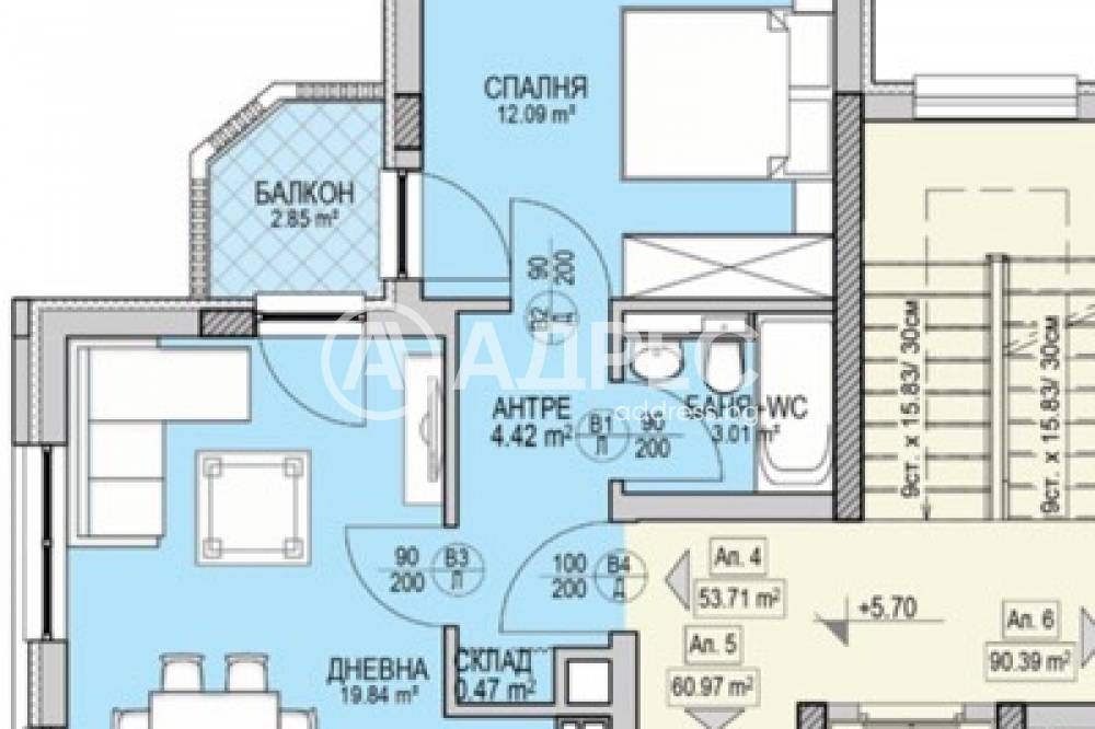 Продава 2-СТАЕН, гр. София, Кръстова вада, снимка 3 - Апартаменти - 53766298