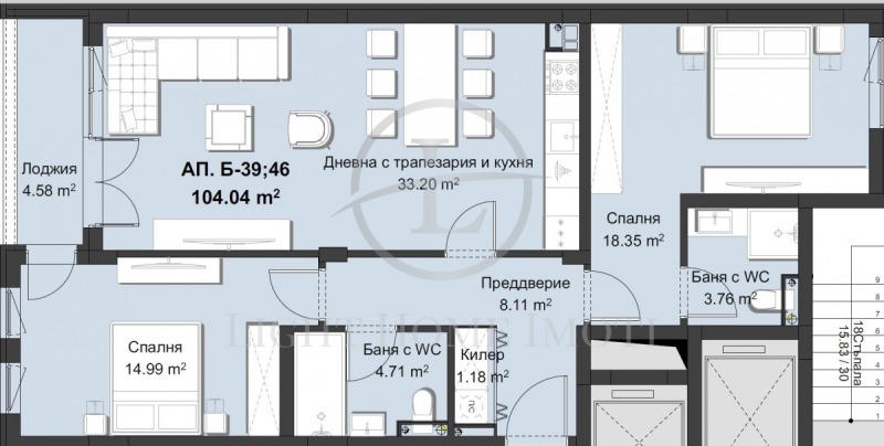 En venta  2 dormitorios Plovdiv , Jristo Smirnenski , 130 metros cuadrados | 23854068 - imagen [5]
