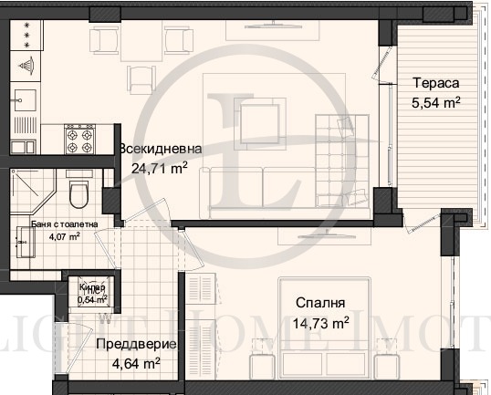 Til salg  2 soveværelser Plovdiv , Gagarin , 77 kvm | 52739172 - billede [3]