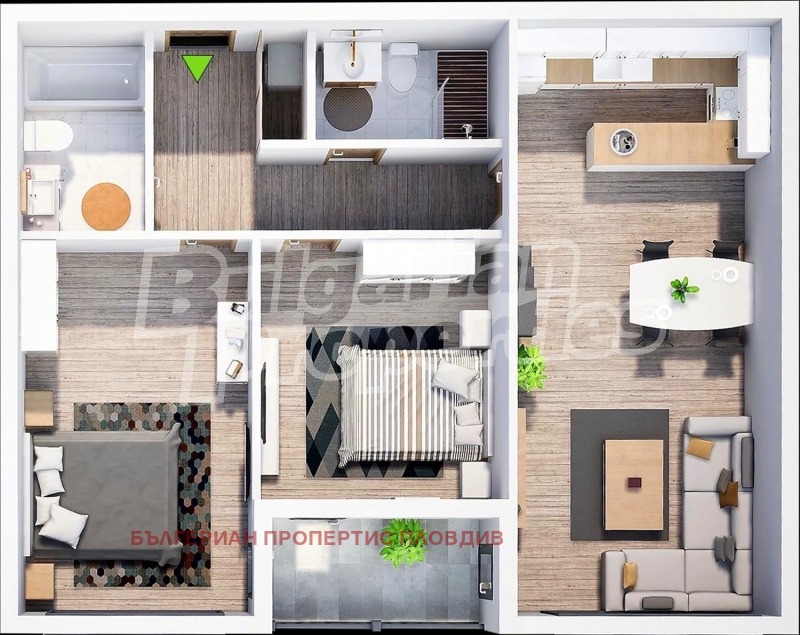 Продава 3-СТАЕН, гр. Пловдив, Христо Смирненски