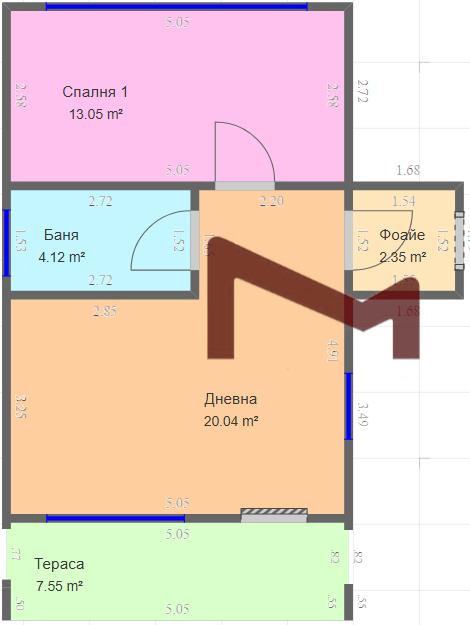 Na prodej  1 ložnice Varna , m-t Alen mak , 45 m2 | 59041316 - obraz [2]