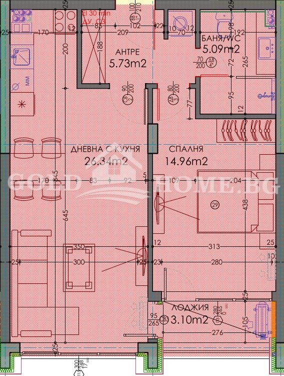 Til salg  1 soveværelse Plovdiv , Trakiya , 72 kvm | 54464333 - billede [4]