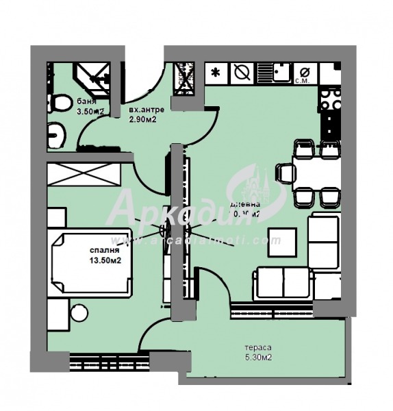 Zu verkaufen  1 Schlafzimmer Plowdiw , Trakija , 63 qm | 64146922 - Bild [2]