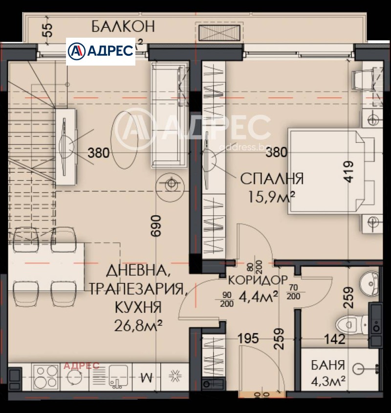 Продава МНОГОСТАЕН, гр. Варна, Виница, снимка 4 - Апартаменти - 53536933
