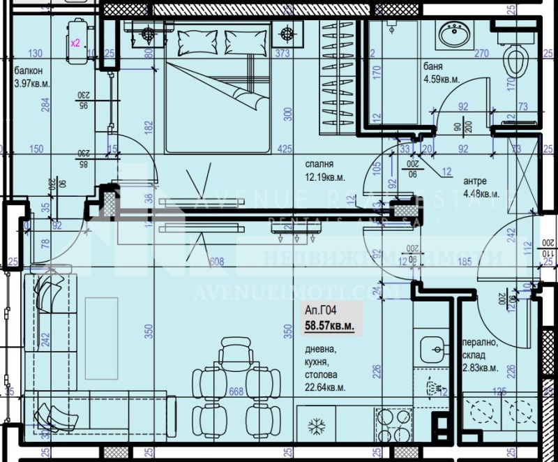 Myytävänä  1 makuuhuone Plovdiv , Južen , 70 neliömetriä | 83685294 - kuva [2]