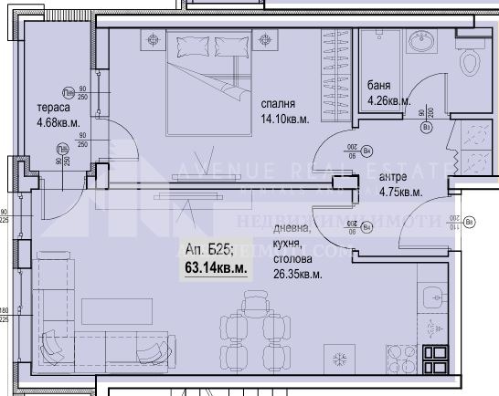 À venda  1 quarto Plovdiv , Karchiiaka , 73 m² | 90856693 - imagem [2]