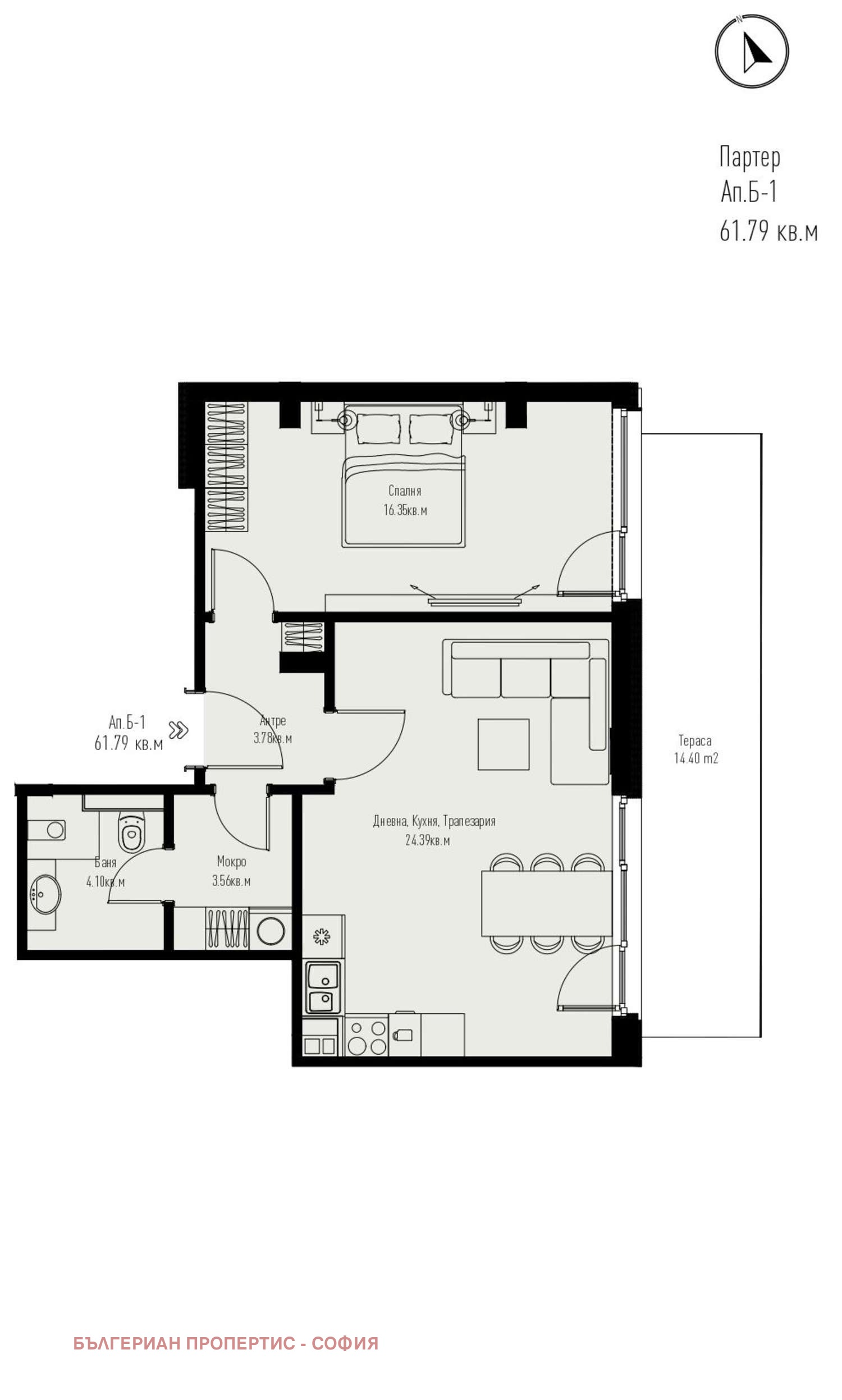 Продава 2-СТАЕН, гр. София, Манастирски ливади, снимка 2 - Апартаменти - 56119528