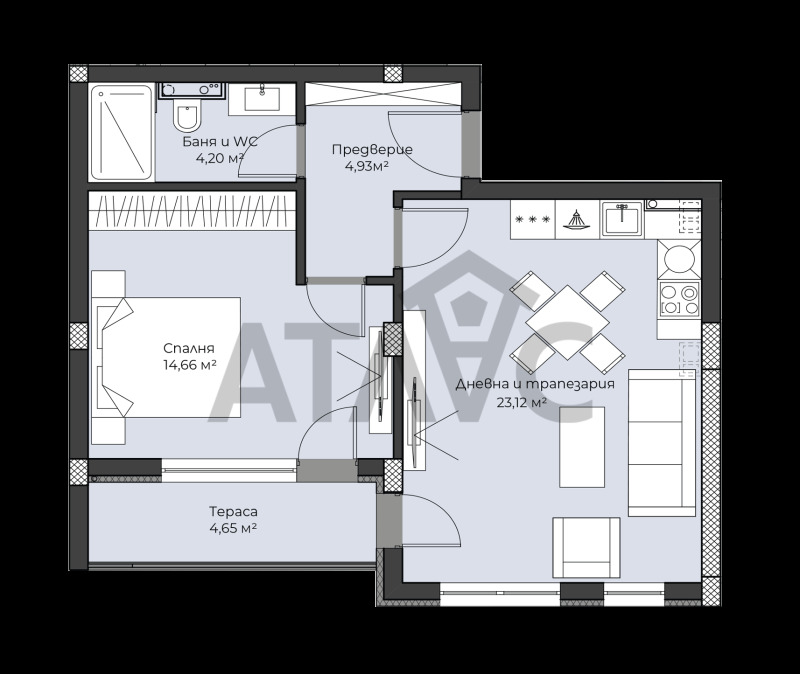 Продава 2-СТАЕН, гр. Пловдив, Христо Смирненски, снимка 11 - Апартаменти - 53356057