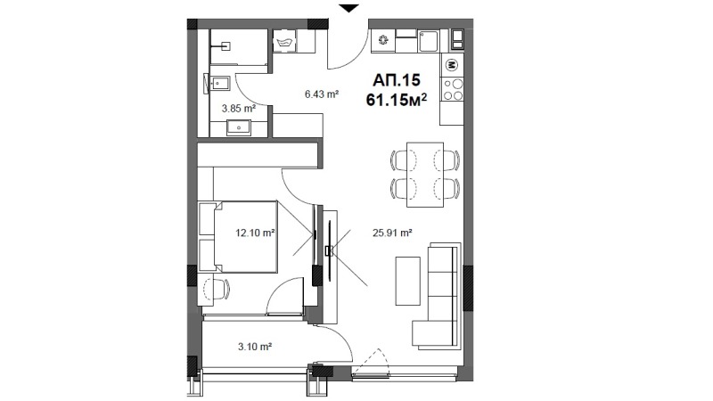 Продава  2-стаен град София , Овча купел , 75 кв.м | 91207555 - изображение [2]